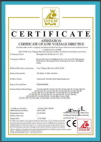 Dual Power 100A Automatic Transfer Switch 2P for Generator Use