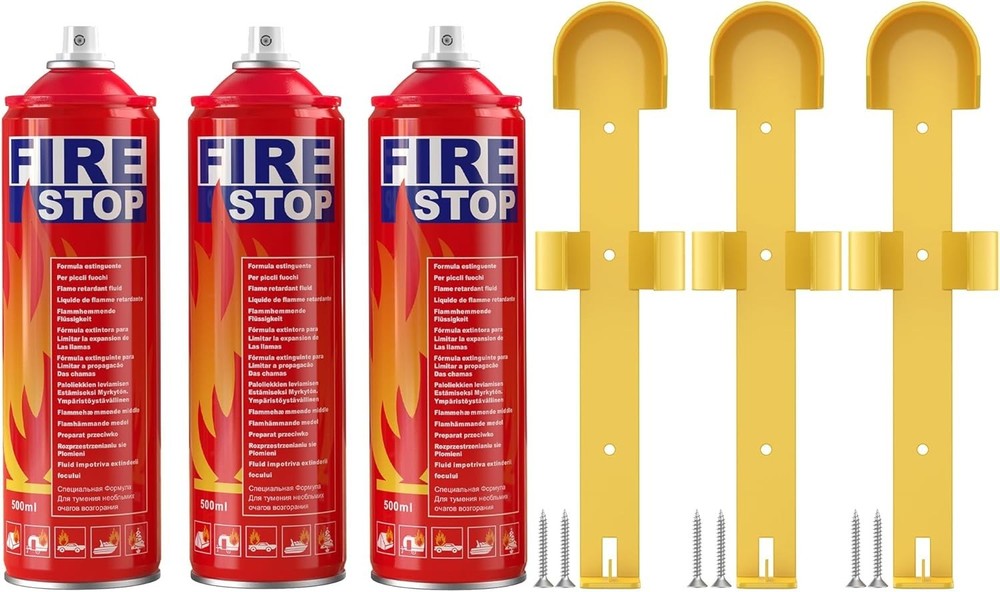 3-Pack Portable Fire Extinguishers for Home, Kitchen and Car