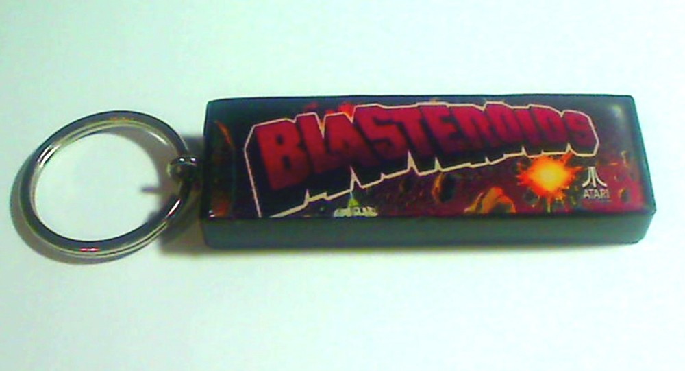 Blasteroids Arcade Marquee Coin Door accessory Keychain