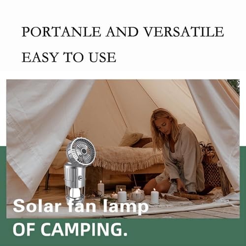 Camping Lantern with Fan, Flashlight Lantern Collapsible-USB Silver