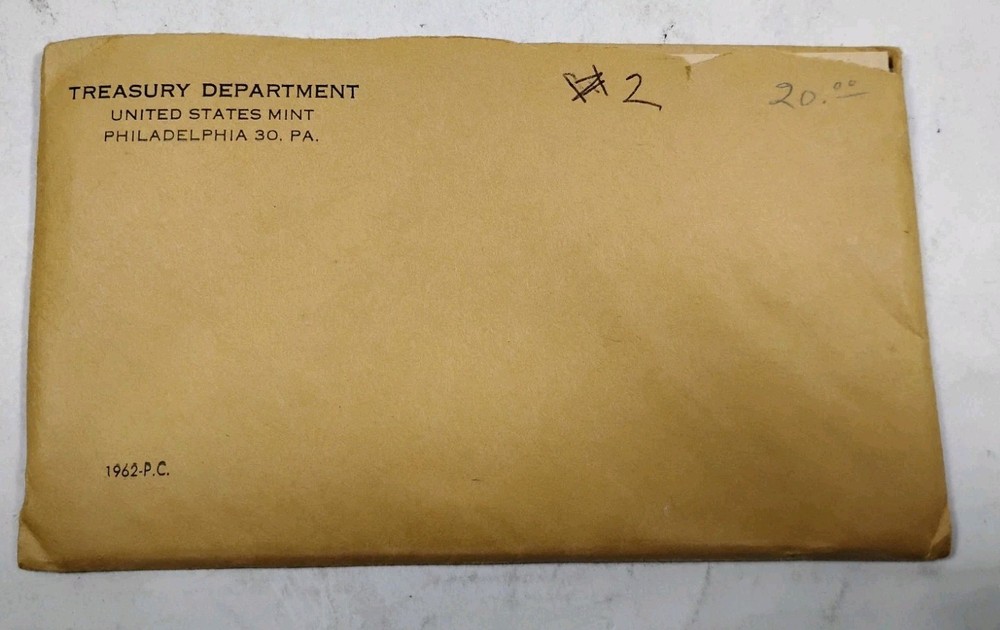 1962 Mint Proof Set 90% Silver Original Envelope And Coa Everything Pictured #2