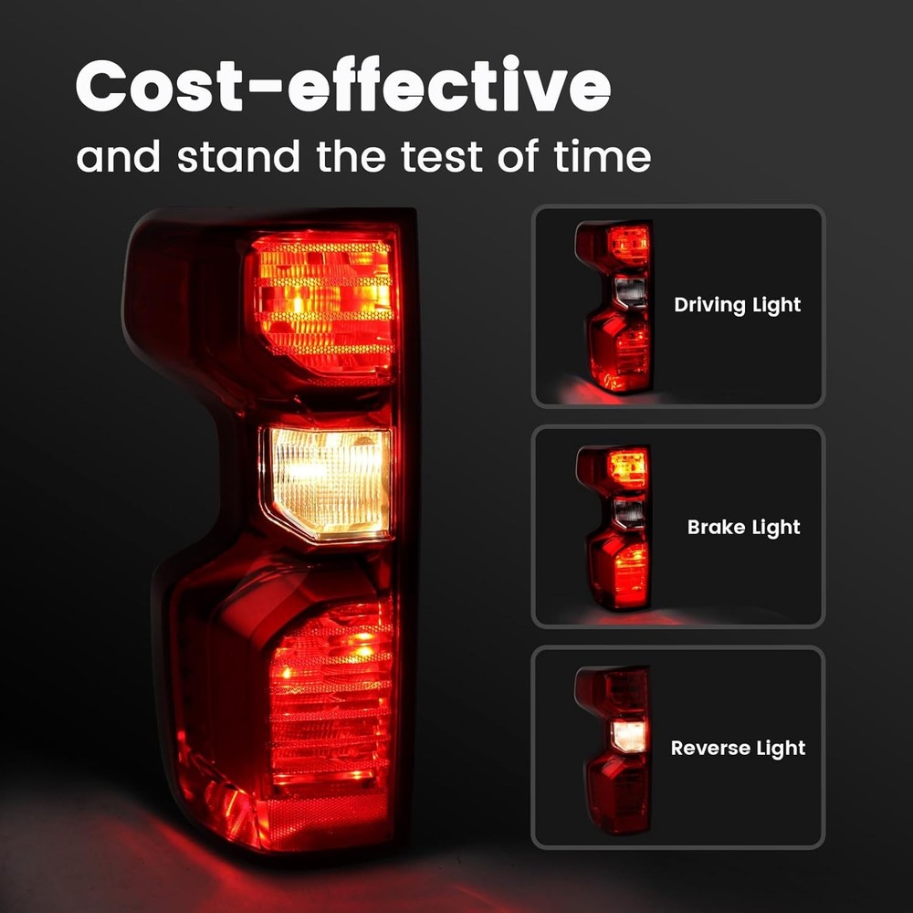 For 2019-2026 Chevy Silverado 1500 Halogen Tail Light Left Driver Side W/ Bulb