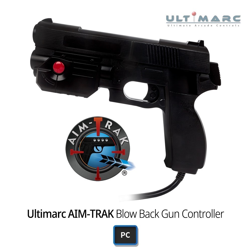 Ultimarc Light gun Aimtrak Black With Recoil Blow Back Controller