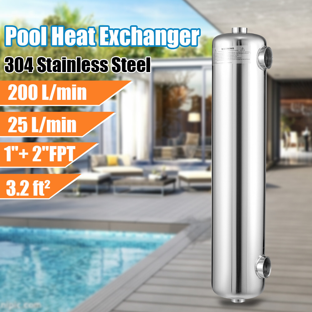 400 Kbtu /hr Pool Heat Exchanger 304 Stainless Steel Salt Pond Heat Exchanger US