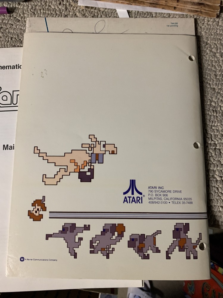 Original Kangaroo Set Atari manual ARCADE Video GAME owners manual