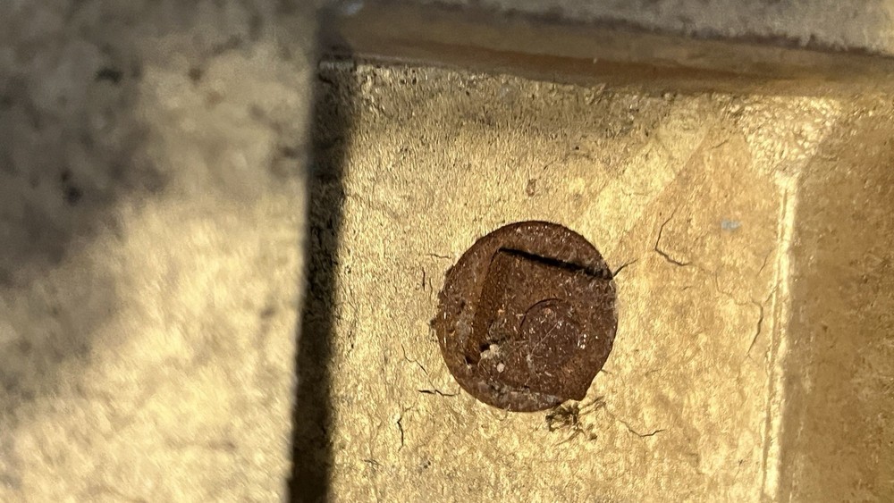 Vintage Brass And Iron Anchor Fireplace Tool Stand