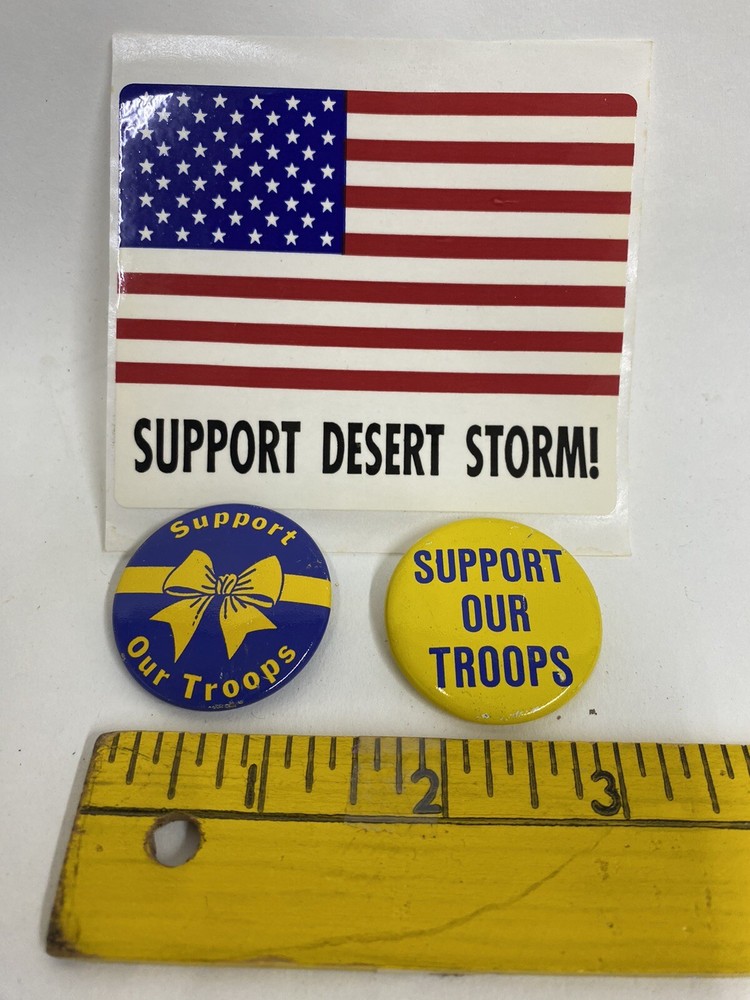Operation Desert Storm Buttons - Pins - Pin Back Stickers 3 pieces