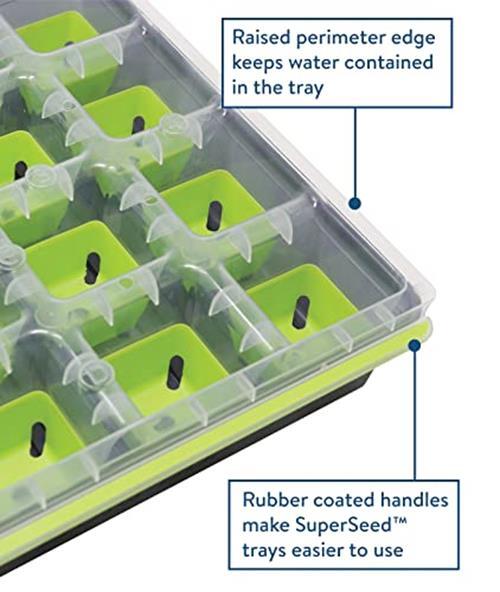 Burpee SuperSeed Seed Starting Tray | 36 Cell Assorted Sizes , Styles