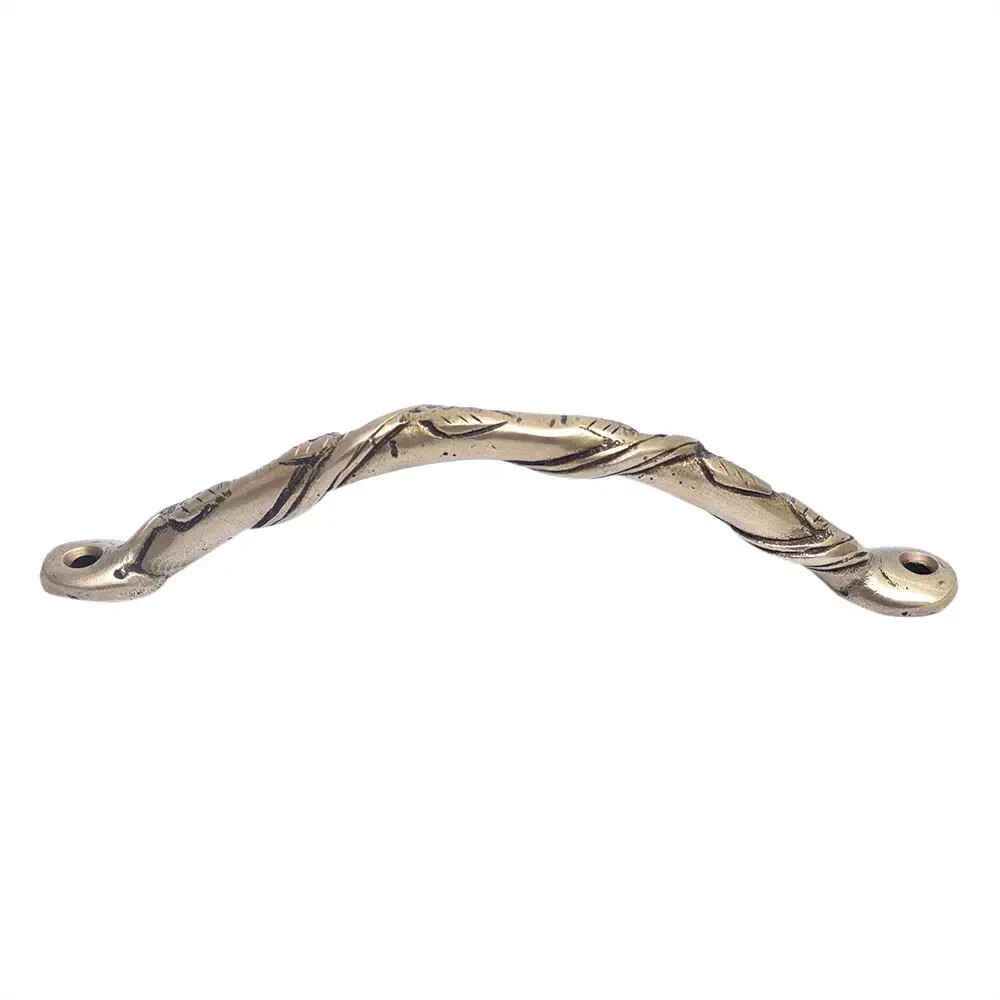 Brass Tribal Vines Door Handle Pull - Set of 2