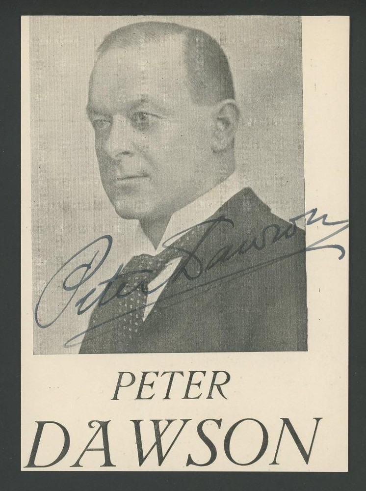 PETER DAWSON (1882-1961) signed photo | Baritone - autograph