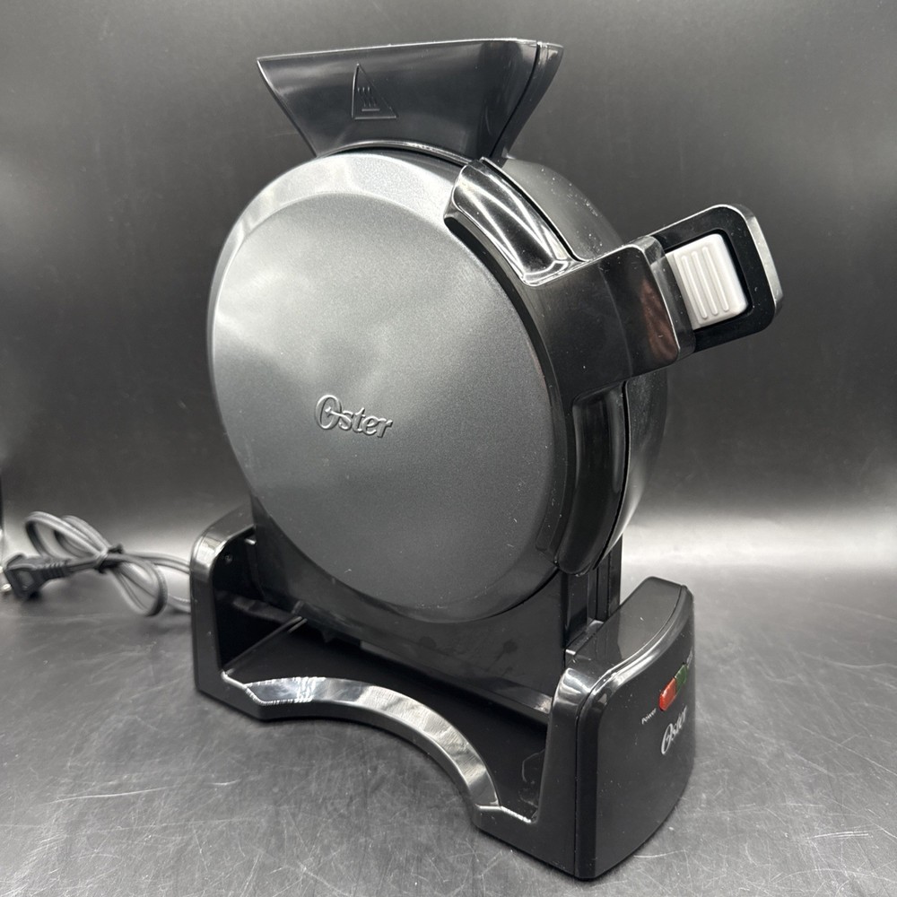 Oster Waffle Maker DuraCeramic Belgian Titanium-Infused Non Stick Gray Tested