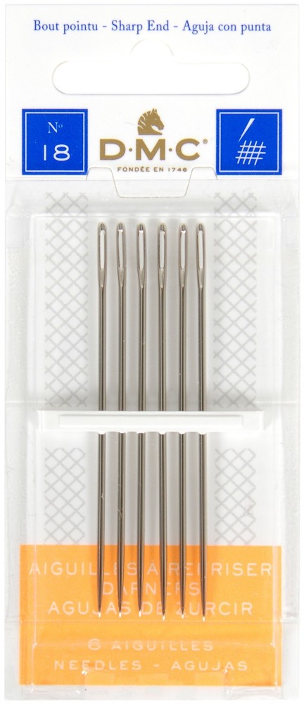 DMC 1769-18 Darners Hand Needles -Size 18 6/Pkg
