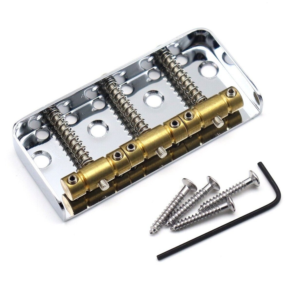Silver Short Guitar Bridge Brass string code 3-Saddle for Tele Telecaster Guitar