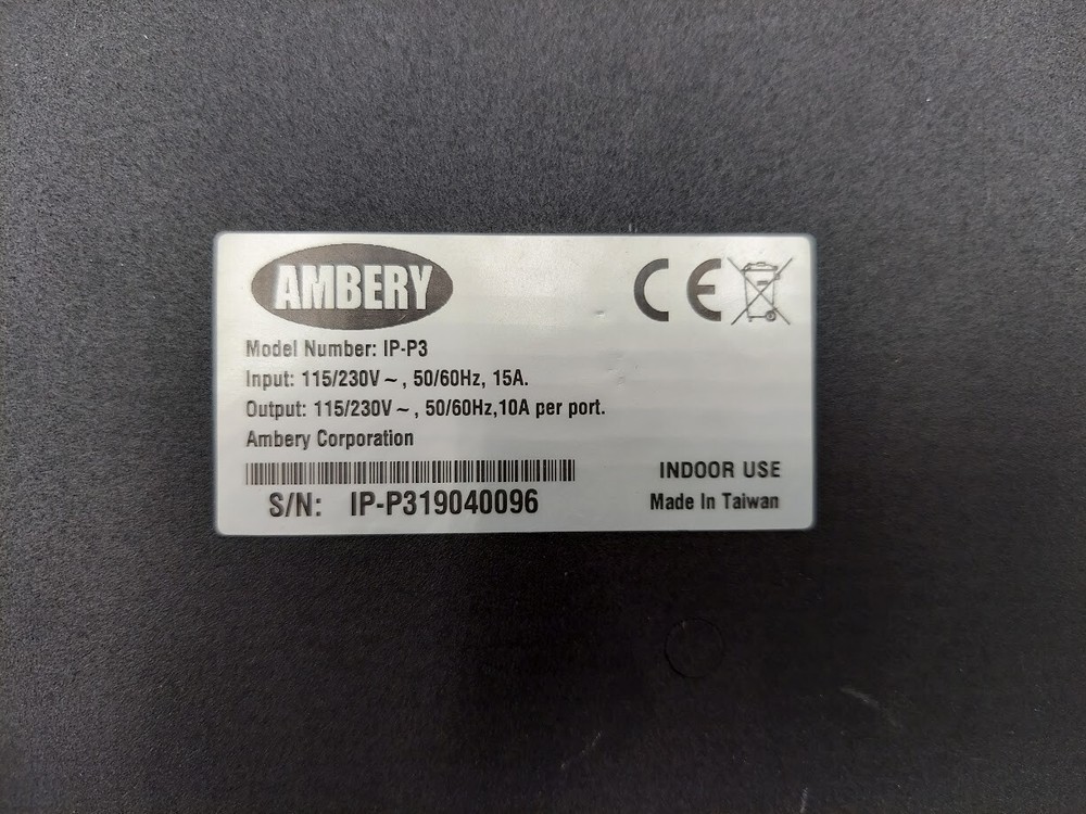 Ambery IP-P3 Professional Remote IP Power Distribution
