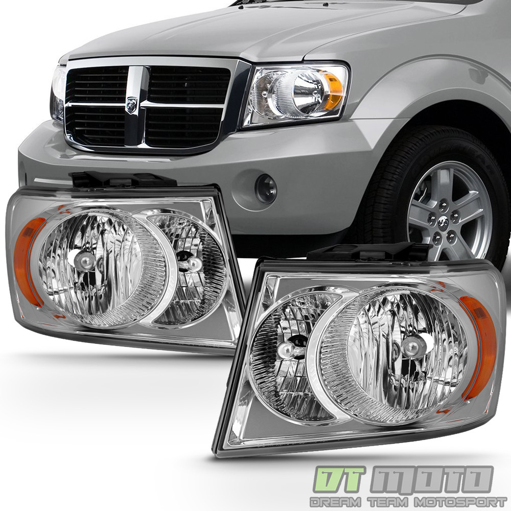 2007 2008 2009 Dodge Durango Headlights Headlamps Replacement 07-09 Left+Right