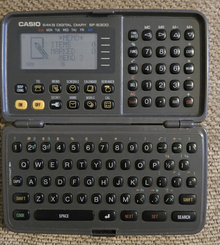 Casio Digital Diary/Organizer SF-5300 - works GREAT! Keep data Private & Secure