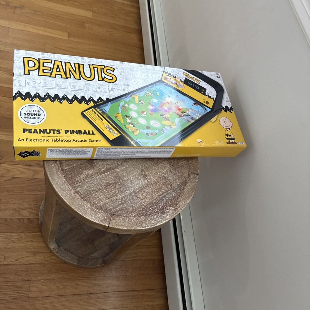 Peanuts Snoopy Electronic Tabletop Arcade Game PINBALL Machine Lights & Sound