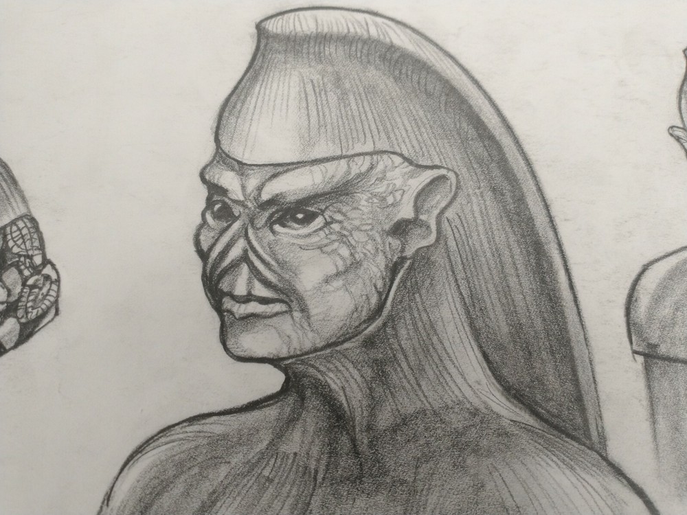 Stargate SG1: Gamekeeper Character Concept Drawing