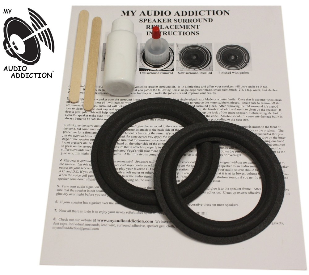 Speaker Surround Repair Kit For Infinity  RS7 RS8 CS 3009 Reference  4.5"