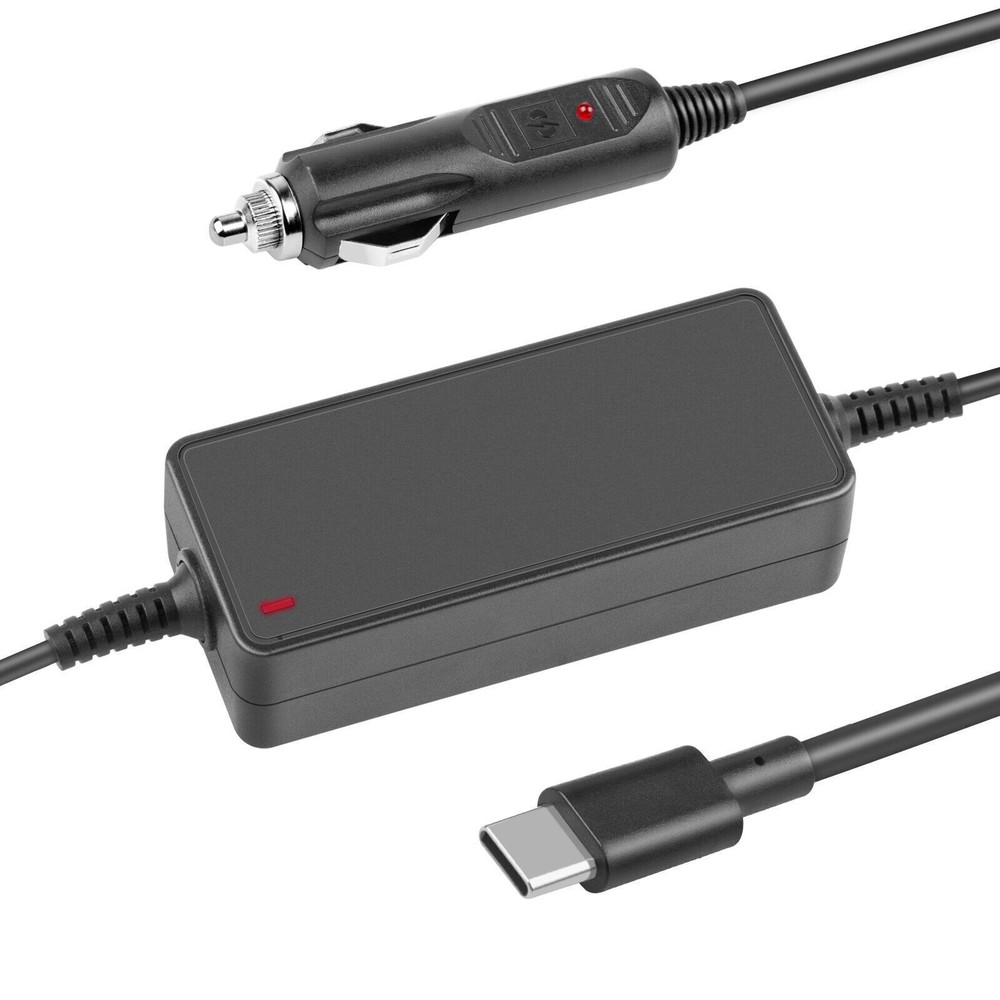 PD 90W/65W Car Cigarette Lighter Socket to USB-C Type-C Power Supply Adapter
