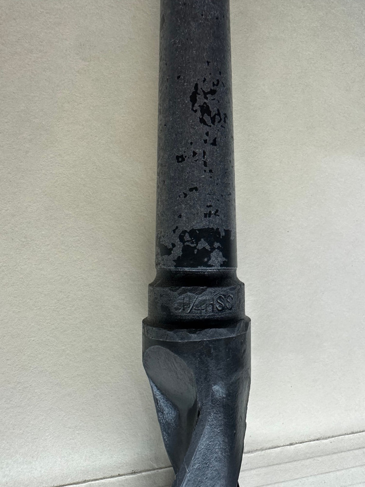 TAPER SHANK DRILL BIT 13" OAL X 1-1/4" OAD, HSS