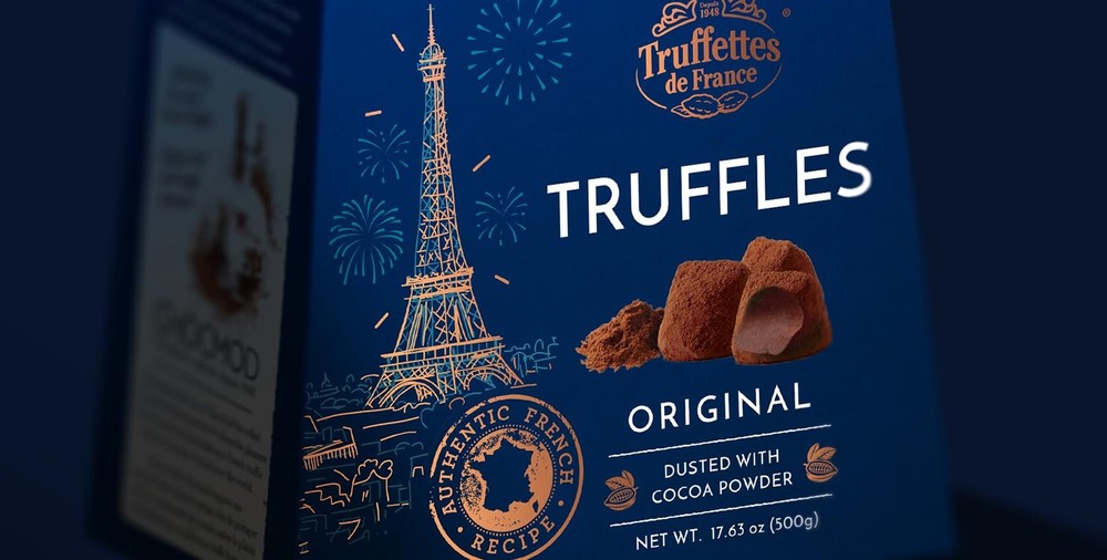 Chocmod Natural Truffles, Plain, 1000-Gram Boxes (Pack of 2)