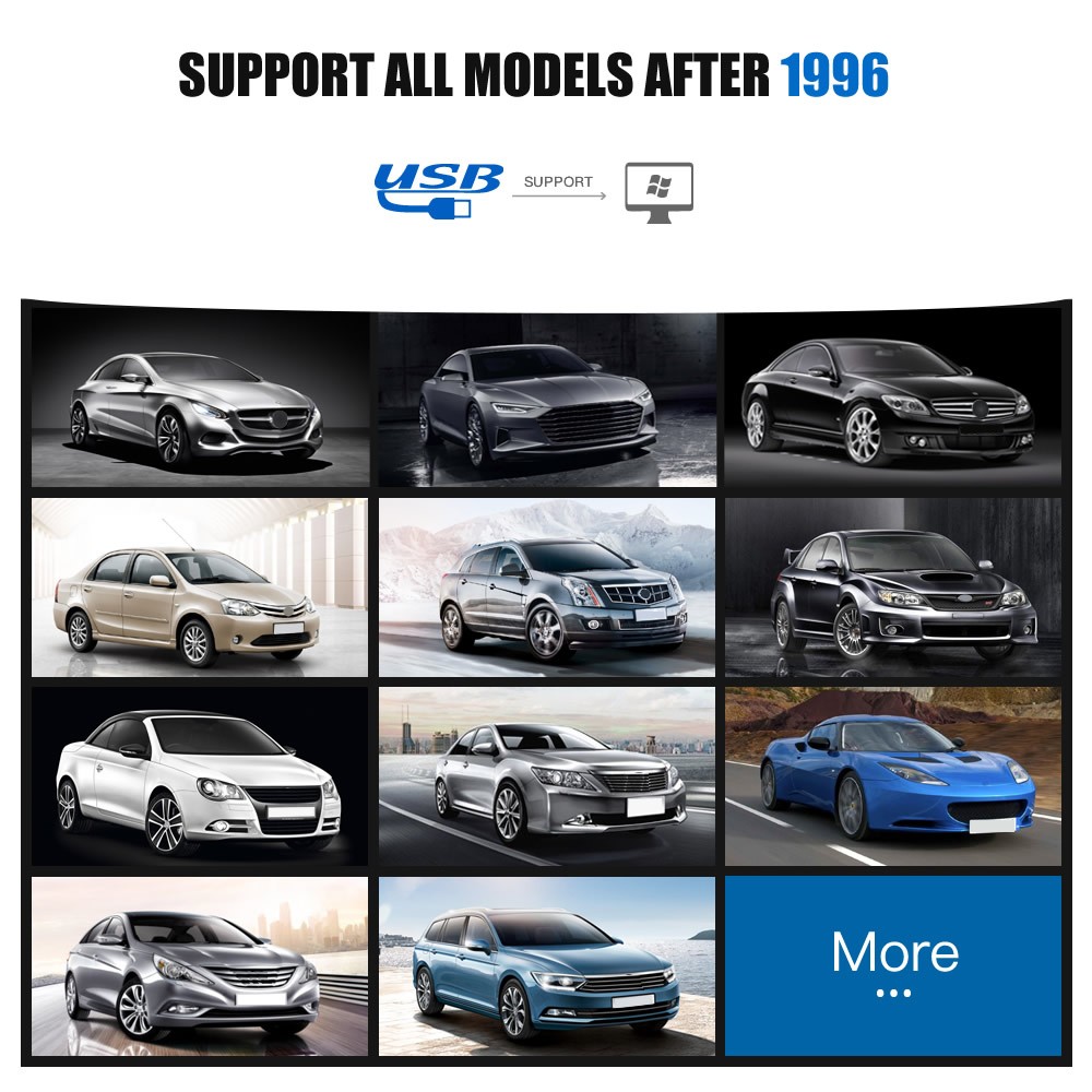 ELM327 OBD2 Scanner Code Reader For Ford Check Engine Diagnostic Tool Adapter