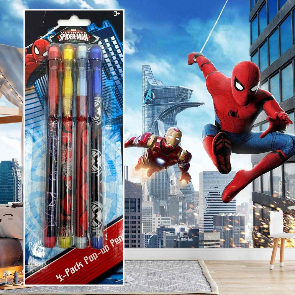 Ultimate Spider‑Man Pop‑Up Pencil: 4 Pack