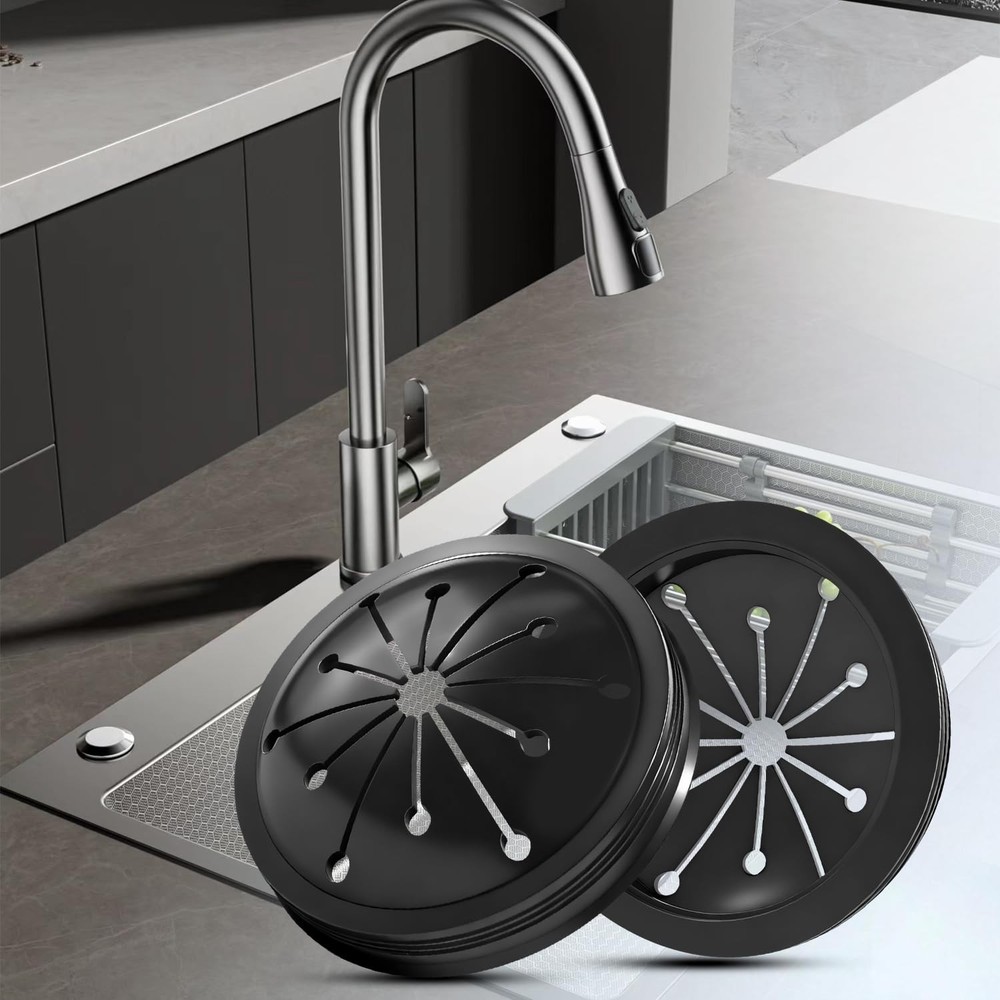 2-Pack Garbage Disposal Splash Guard 3-1/8 Universal Sink Baffle Splash-Proof