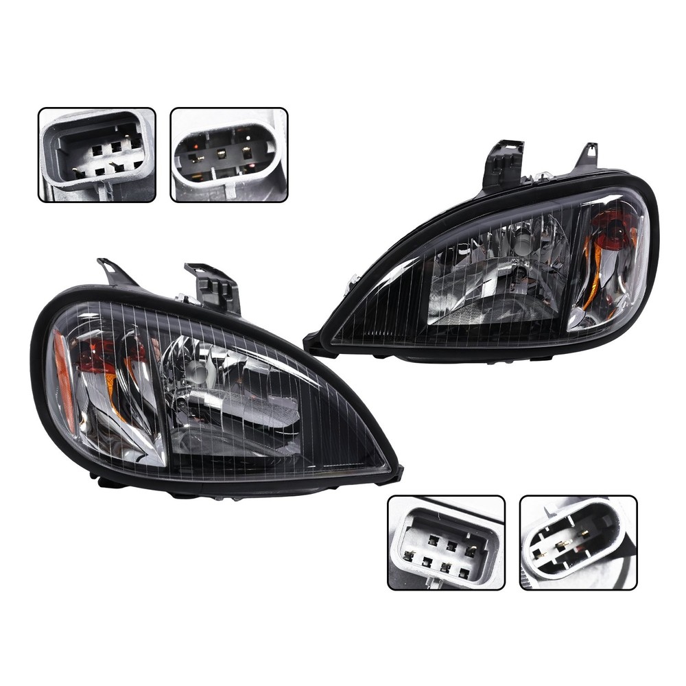 Headlights Assembly Compatible With For Freightliner Columbia 2004-2017 Pair