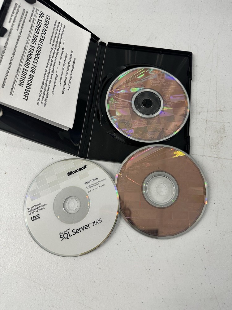 Microsoft SQL Server Standard 2005 5 Cal 32 Bit X86 Software W/ All Discs & Key
