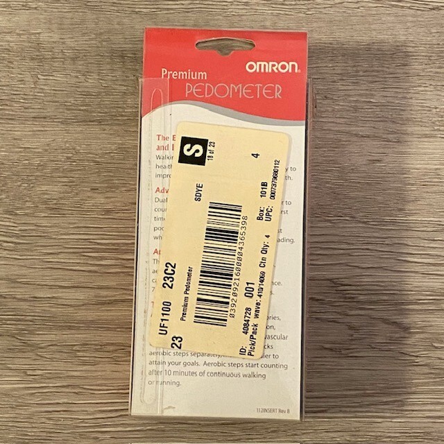 Omron Premium Pocket Pedometer HJ-112 Dual Sensor Tech New Open Box