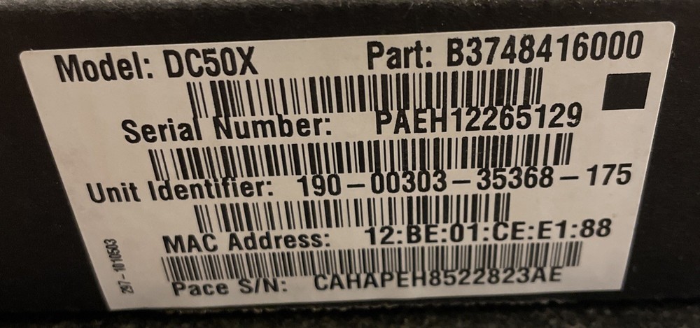 Comcast DC50x Xfinity Digital Cable Transport Adapter Self Installation