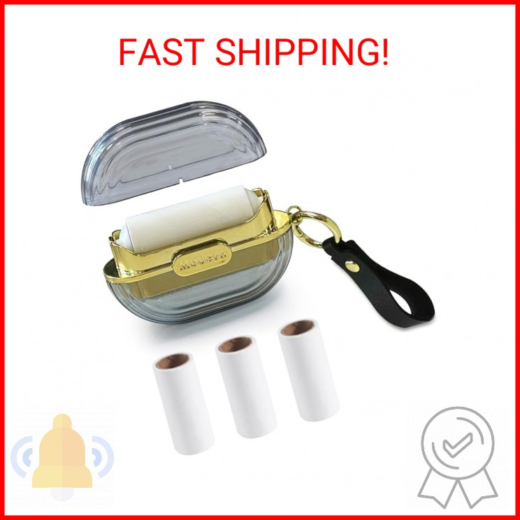 Modixun Double-Sided Travel Portable Lint Roller with Hand Strap, Reusable Mini
