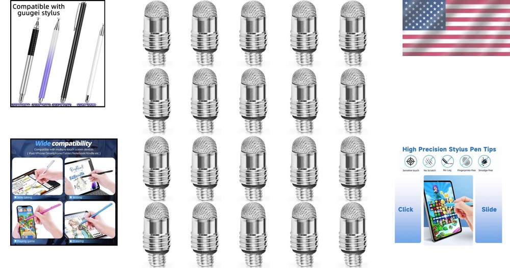 High-Precision Mesh Fiber Stylus Tips (10 Pack)