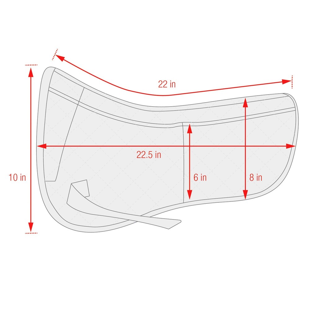 Correction Half Saddle Pad with Adjustable Memory Foam