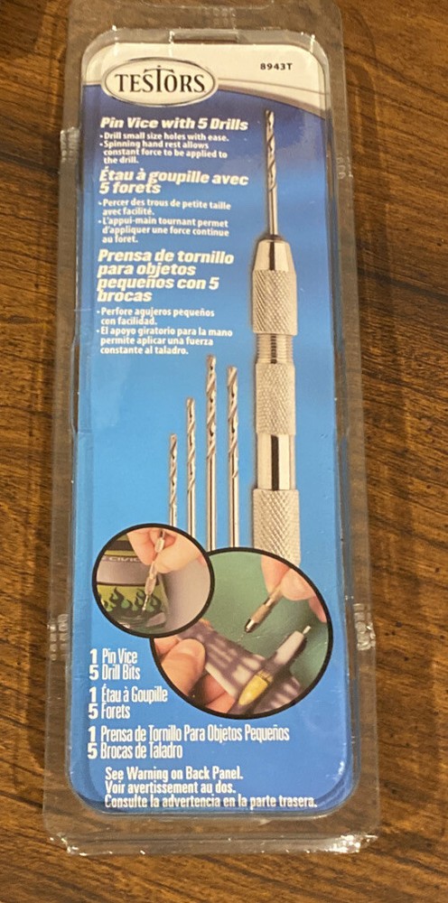 Testor Corp. Pin Vice & 5 Drill Bits Tool TES8943T Hand Tools Misc