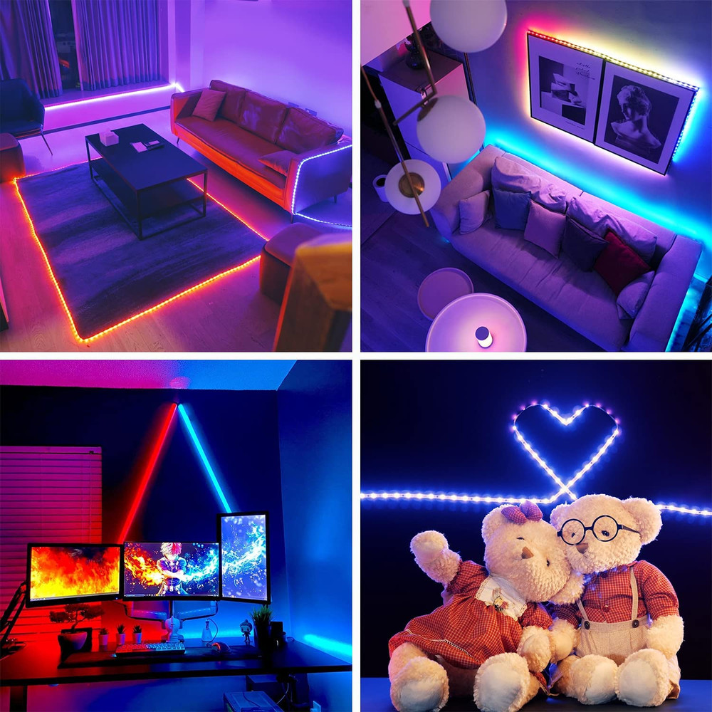 Led Strip Lights 50 Ft Smart with App Control Remote, Music Sync Color Changing