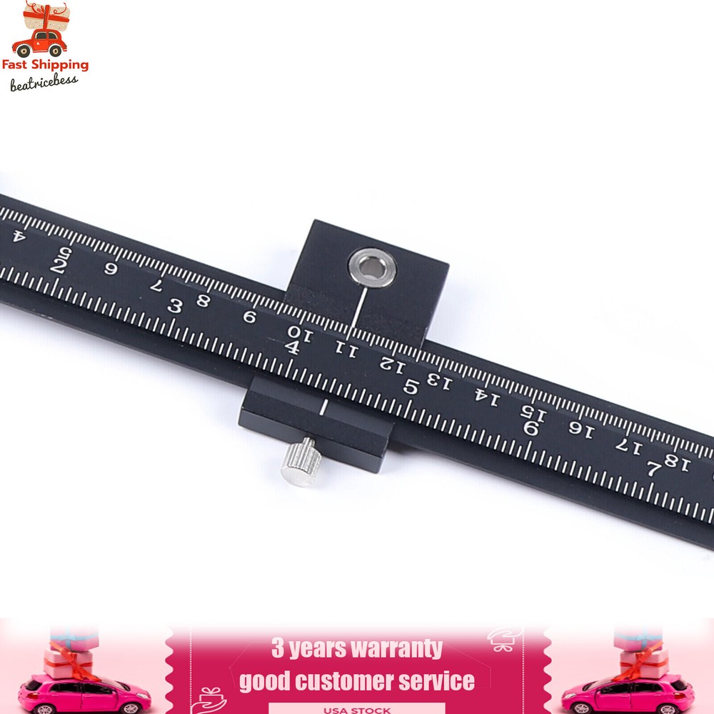 Adjustable Position Ruler Cabinet Hardware Installation Jig Woodworking Tools US
