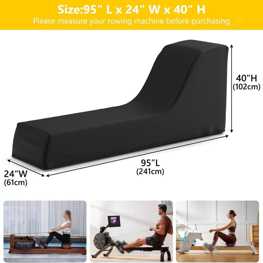 Rowing Machine Cover Sun Protection with Storage Bag Dustproof Adjustable
