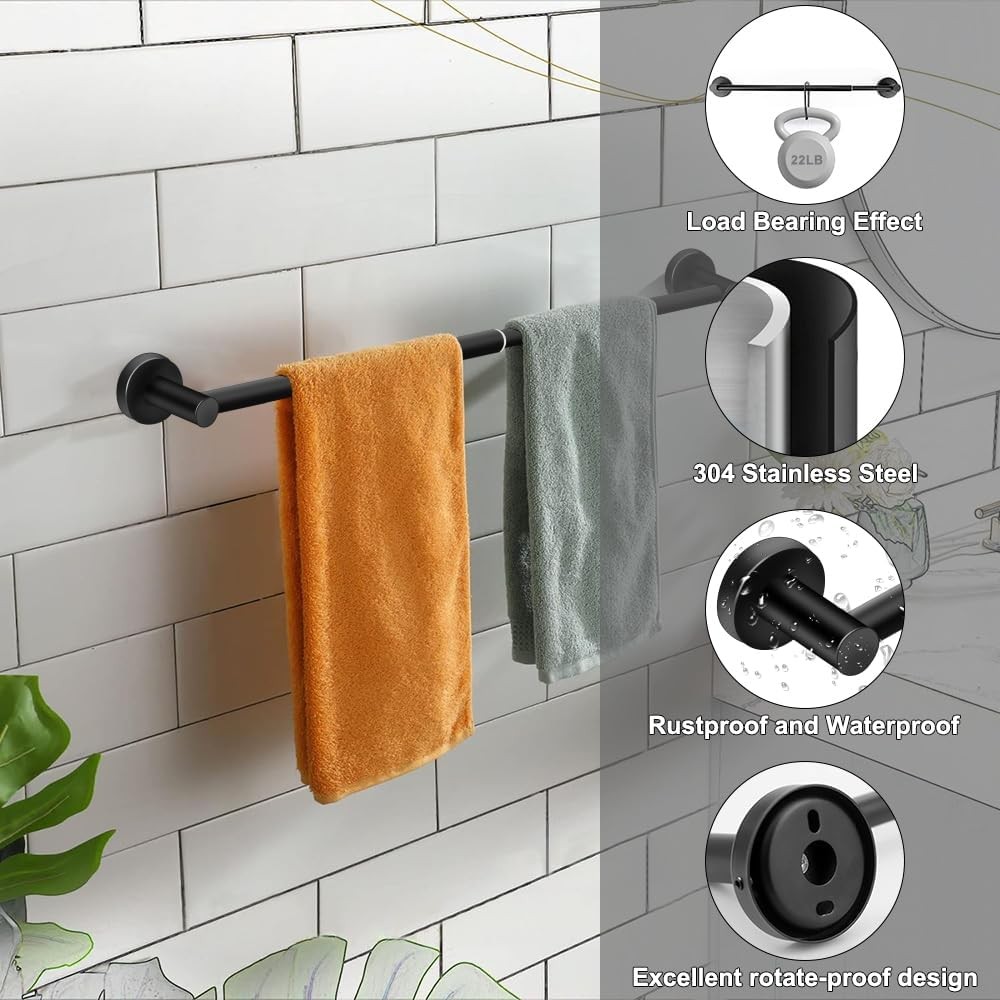Adjustable Wall Mounted Bathroom Towel Bar