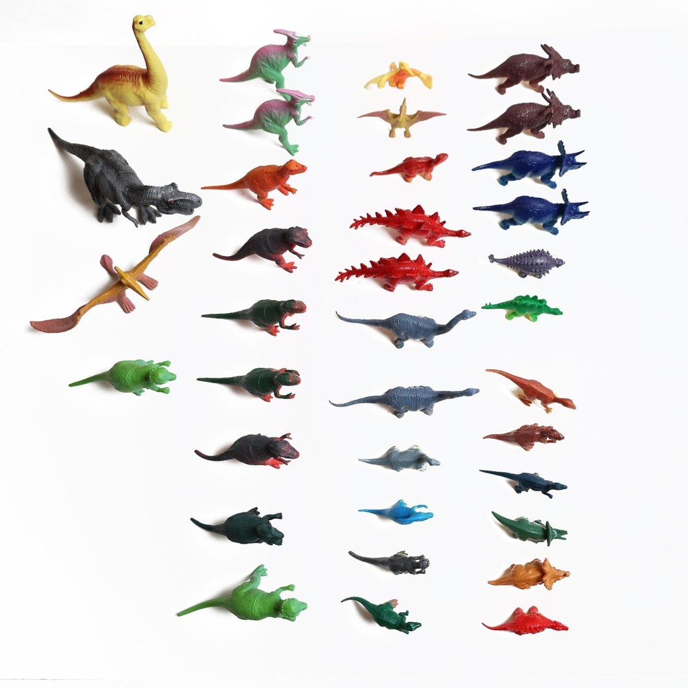 Dino Assorted Mini Dinosaur Figurines 55-Piece Set