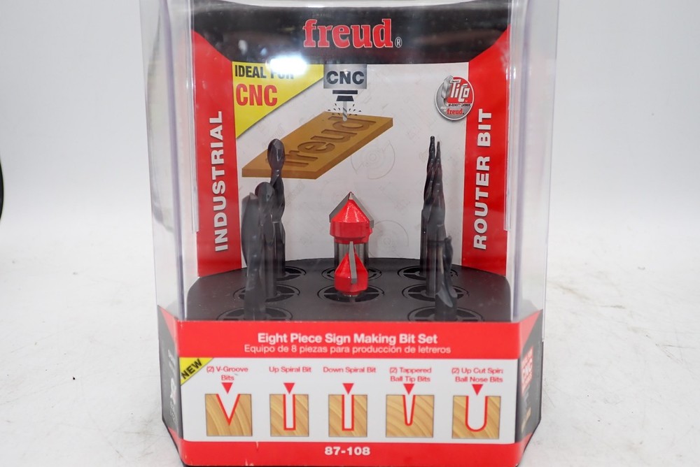 Freud 87-108 Eight Piece Sign Making Bit Set