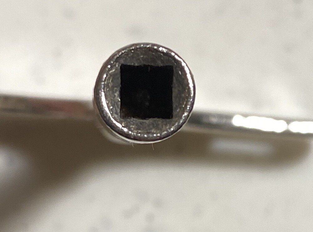 Vintage German Wind Up Clock Key Square Hole Silver Tone