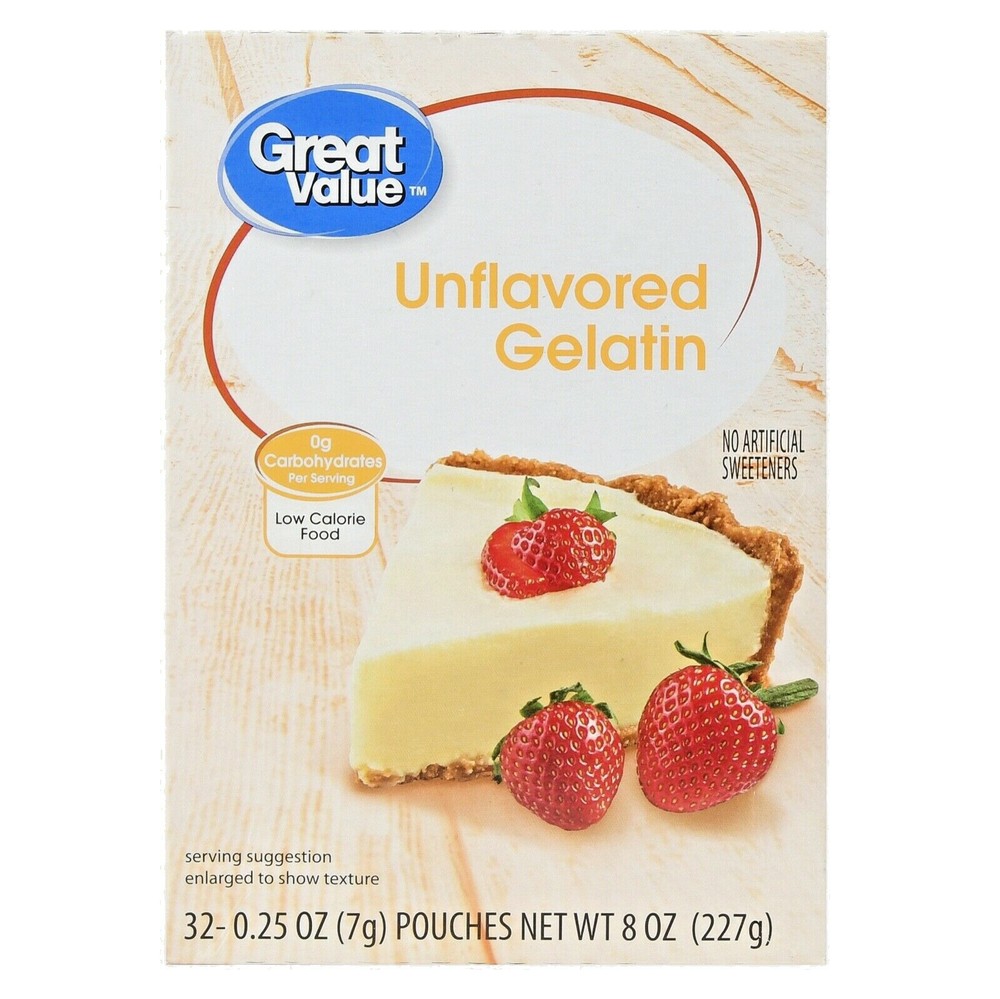 GREAT VALUE UNFLAVORED GELATIN 32 pouches