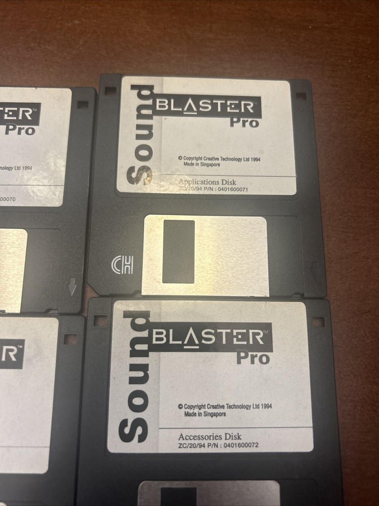Sound Blaster Pro Software Diskettes 3.5” Creative Labs 1992