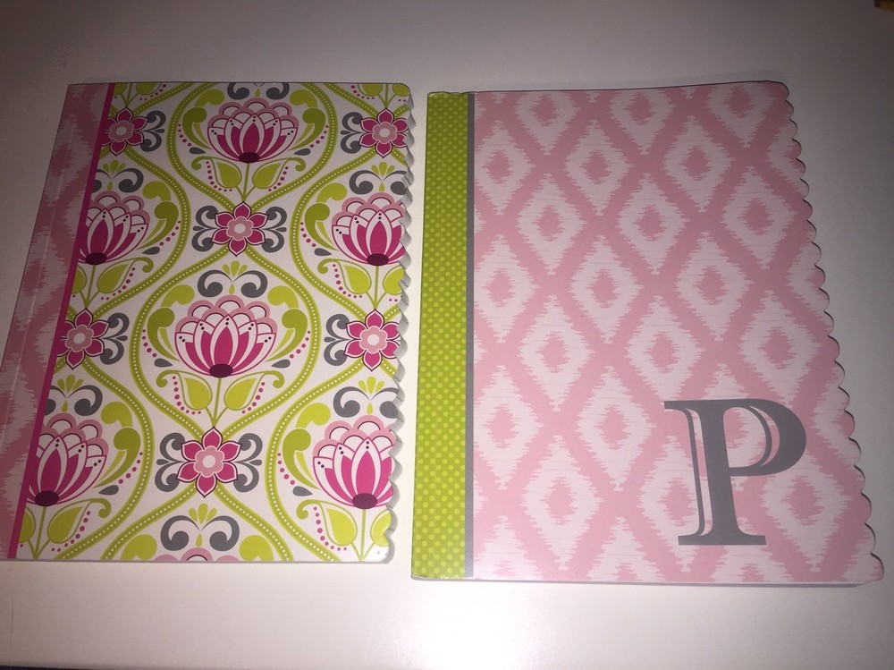 Initial P Notepad AND Coordinating Floral Notepad NEW