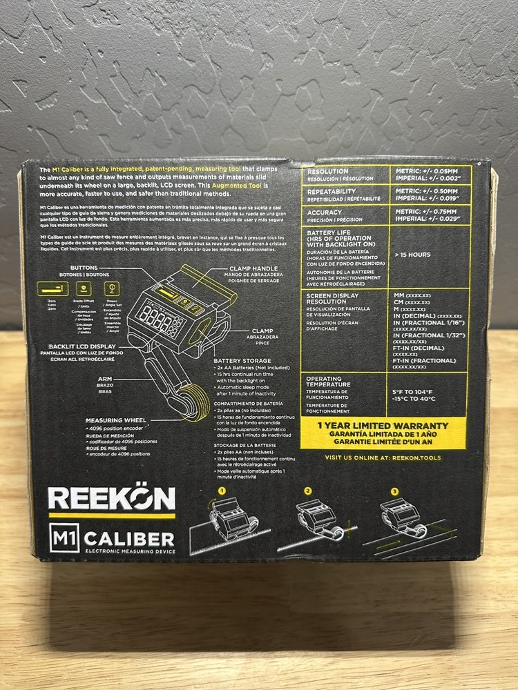 Miter Saw Digital Tape Measuring Angle Protractor Meter Tool M1 Caliber Lockable