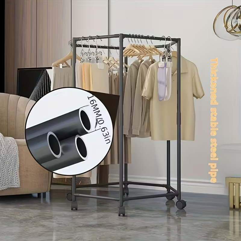 Rotating Clothes Rack Standing Garment Rack Space Saving Closet Organizer