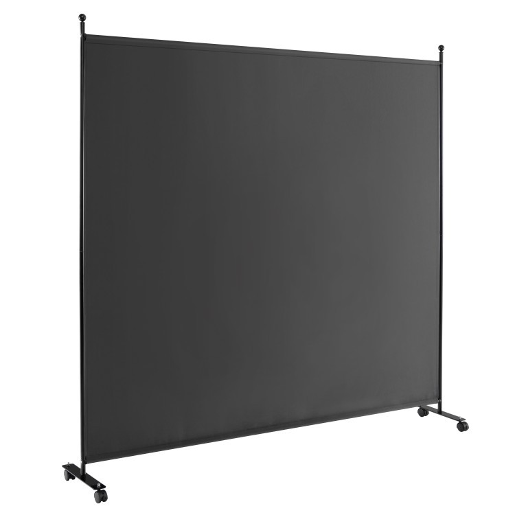 6ft Rolling Room Divider with Wheels | Privacy, Light Blocking, Single Panel